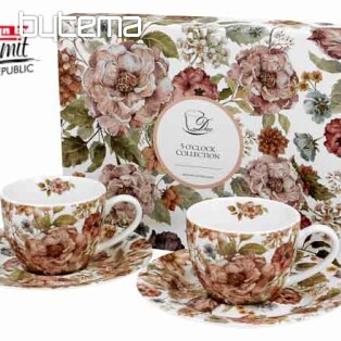 Pastel flowers white espresso šapo 90 ml set 2 ks