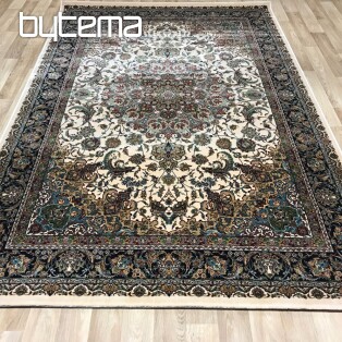 Luxusní akrylový koberec RAZIA 5503 hnědo / bílá