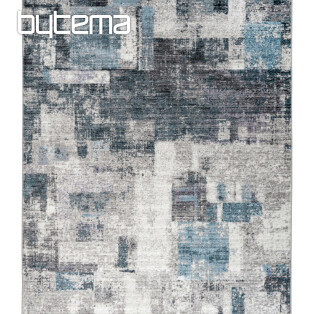Moderní koberec MEDELLIN 407 stříbrný / modrý