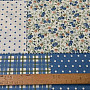 Bavlněná látka PATCHWORK modrá