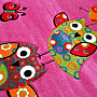 Dětský kusový koberec SOVY a SOVIČKY růžový