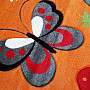 Dětský kusový koberec Motýlci oranžový