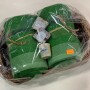 Dárkový set osušek  v proutěném podnose balený v celofánu- zelený