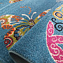 Dětský koberec MONDO 114 motýlci - tyrkysový