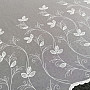 Luxusní vyšívaná záclona bílá - květ 11775