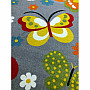 Dětský koberec MONDO NEW Motýli šedý