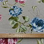 dekorační látka LLUCA režné růže modré kombinace