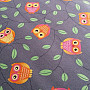 Dětský koberec v metráži SOVY happy owl šedé