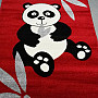 Dětský koberec PANDA červený