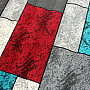 Kusový koberec AMAZON 1 šedý červený