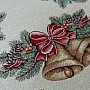 Povlak na vánoční dekorační polštář STŘÍBRNÉ ZVONKY
