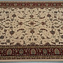 Vlněný klasický koberec ORIENT krémový, bordo lem