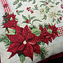 Povlak na vánoční dekorační polštář Vánoční květy