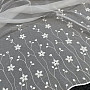 Vyšívaná luxusní záclona GERSTER 11666 bílé květy