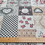 Dekorační látka LIA šedá patchwork