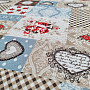 Dekorační látka LIA béžová patchwork