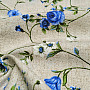 Dekorační látka Květy RAME modrá
