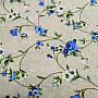 Dekorační látka Květy RAME modrá
