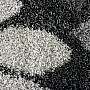 Kusový koberec SHAGGY EXTRA listy šedé
