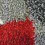 Kusový koberec SHAGGY EXTRA listy červené