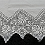 Bavlněná záclonka GLORY s háčkovanou krajkou 50 cm