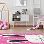 Dětský kusový koberec PASTEL Zajíček růžový