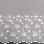 Luxusní vyšívaná záclona bílá s květy 11749/0001