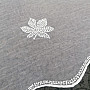 Vyšívaná luxusní záclona - listy