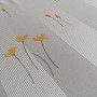 Voálová záclona bílá-pruhy s květy 829291/05