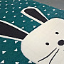 Dětský kusový koberec PASTEL Zajíček tyrkysový