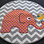 Dětský kusový koberec PASTEL Sloni