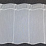 Moderní vyšívaná záclona na vitrážku 11101 bílá
