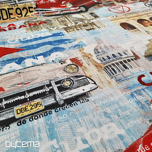 dekorační látka CUBA retro design