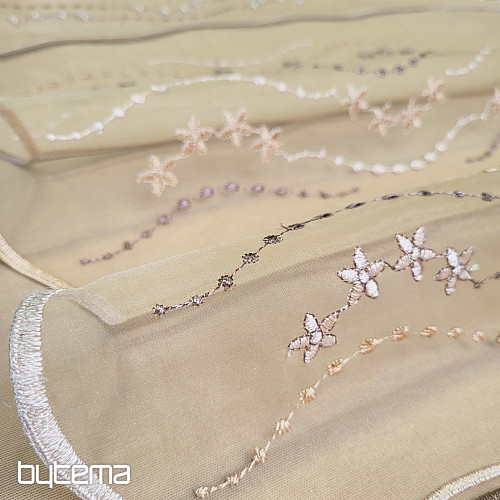 Záclona na vitrážku - vyšívaná HF1189