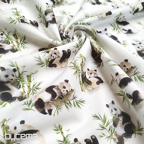 Bavlněná látka PANDA