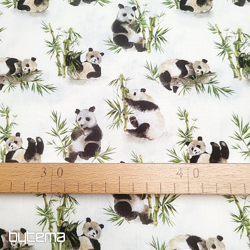 Bavlněná látka PANDA
