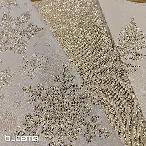 Vánoční ubrusy a šály  LEAFS I GOLD