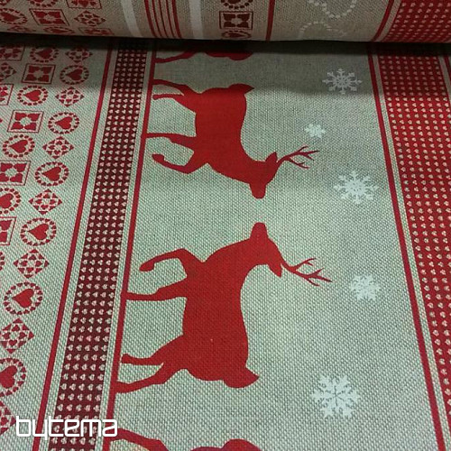 dekorační látka RUDOLF červená š.140cm