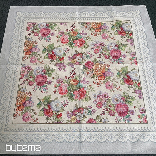 Gobelínové ubrusy a šály Kytice