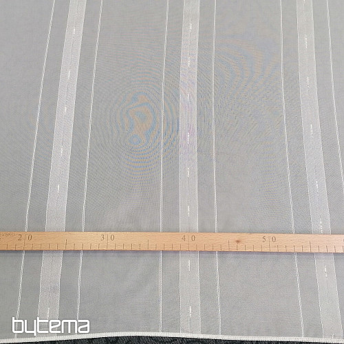 Záclona světle smetanová pruhy G0345/150