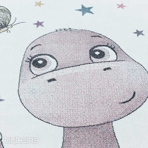 Luxusní dětský kusový koberec FUNNY DINOSAURUS RŮŽOVÝ