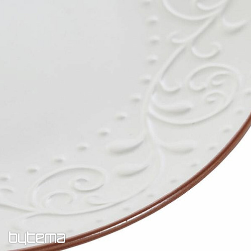 Talíř mělký WHITE RELIEF 27.5x2cm bílý