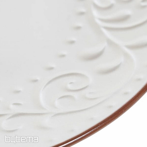 Talíř mělký BEIGE RELIEF 27.5x2cm béžový