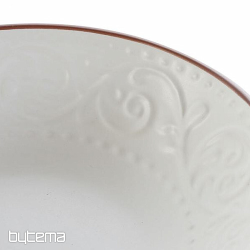 Talíř hluboký WHITE RELIEF 20.5x5cm bílý