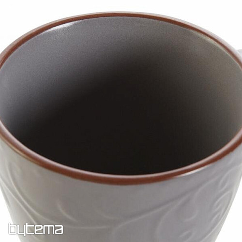 Hrnek GREY RELIEF 325ml šedý