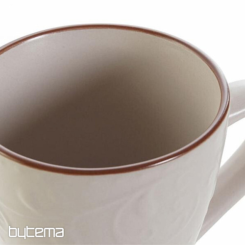 Hrnek BEIGE RELIEF 325ml béžový