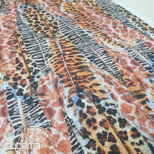 Dekorační látka Peří gepard