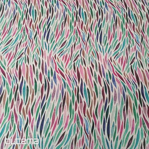 Dekorační látka Izaro fialovo-tyrkysové