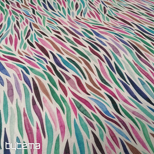 Dekorační látka Izaro fialovo-tyrkysové