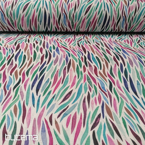 Dekorační látka Izaro fialovo-tyrkysové